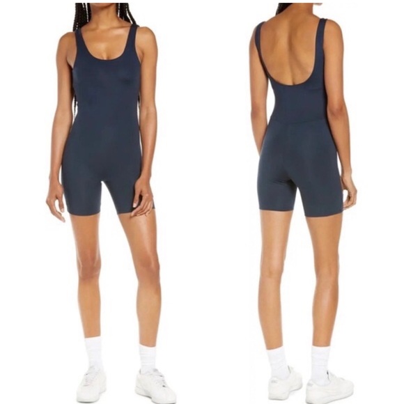 Girlfriend Collective navy biketard/unitard/playsuit/onesie - Picture 1 of 4